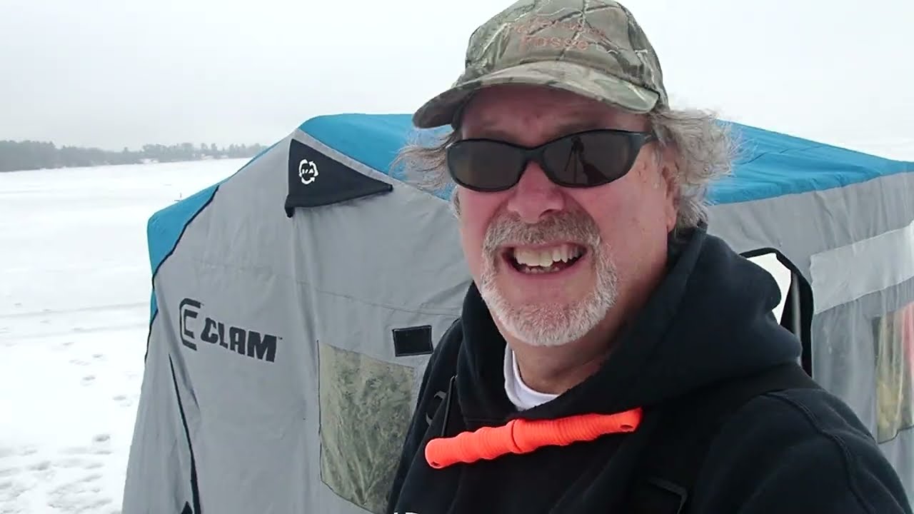 Ice Fishing Lake Petenwell. Mixed Bag