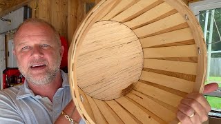 Sturdier than I Expected! 4 Pcs Jumbo Half Bushel Baskets, 14 x 9.5 Inch Large Round Wooden Apple Ba