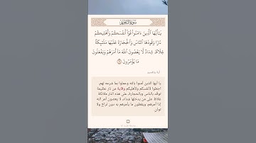 سورة التحريم أية (٦) #نرتقي_بالتعلم