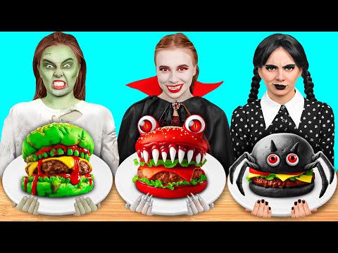 Видео: Кулинарный Челлендж: Уэнсдей vs Вампир vs Зомби от BaRaDa Challenge