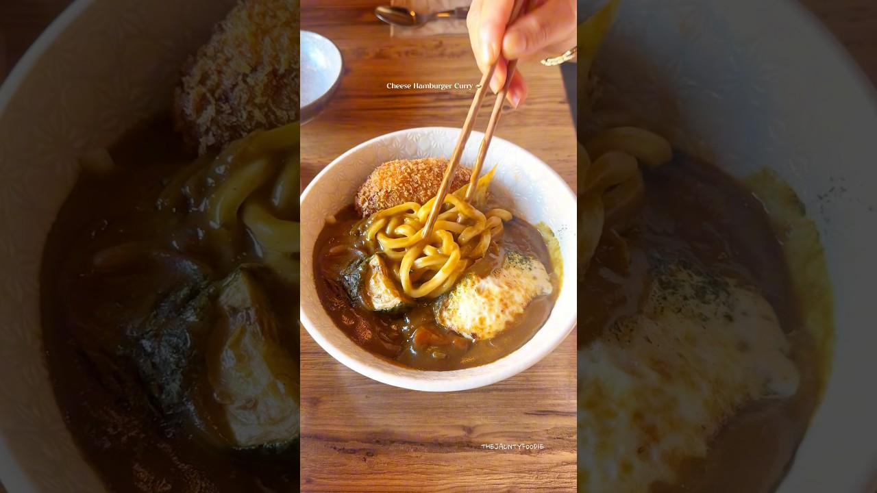Cheese Hamburger Udon 🍜 