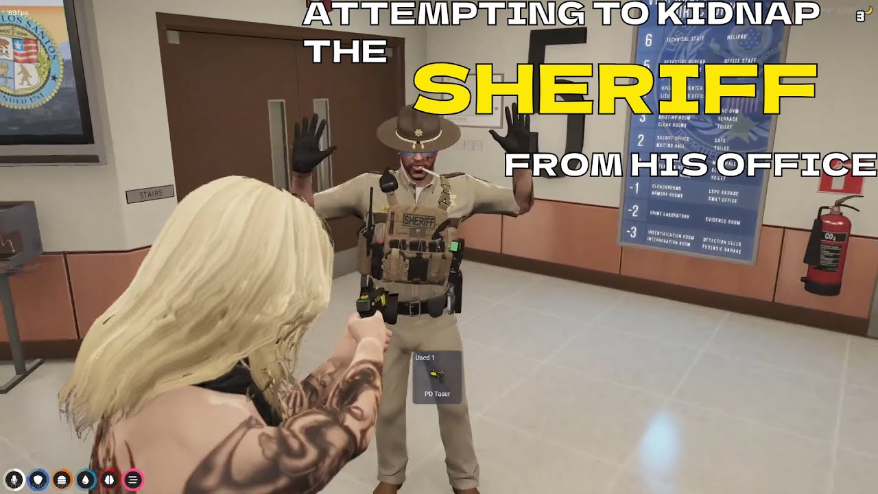 Kidnap Rp Attempting to Kidnap the Sheriff from the Captains Office! #gtarp # ...
