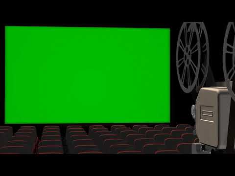 Movie projector - cinema Projektor - with green screen wall - free use @bestgreenscreen