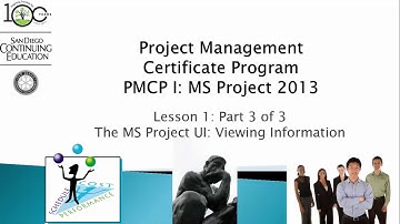 Lesson A1 3 - The MS Project User Interface: Viewing Information