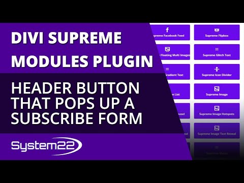 Divi Supreme Modules Header Button That Pops Up A Subscribe Form ?