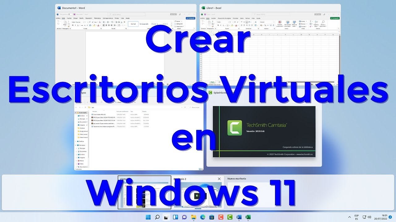crear escritorios virtuales en windows 11 - YouTube