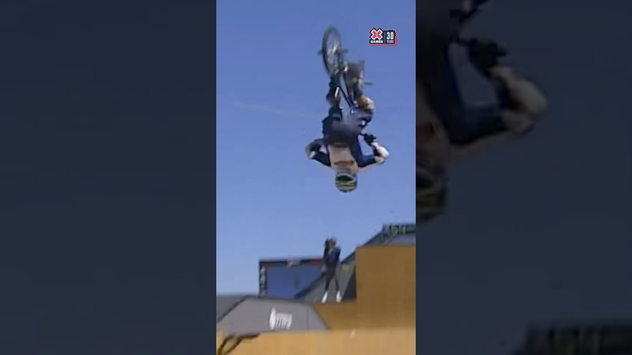 Dave Mirra landed a double backflip, the first one done in competition history, to win gold #BMX