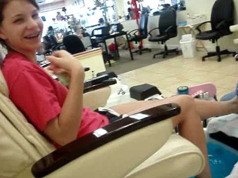 tickled in nail salon