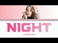 Taeyeon   night hanromeng lyrics