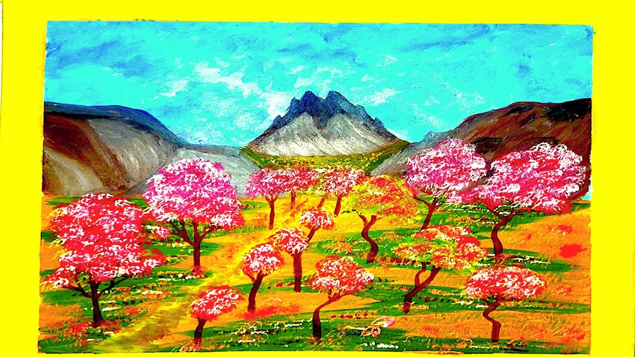 Khamosh Paharon Ke Tale Mehakate Badam silent Mountains Beneath Fragrant Almond Blossoms