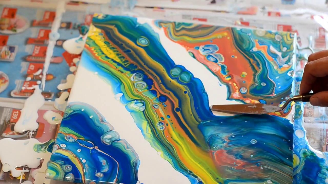 Акриловая заливка картины технология для начинающих