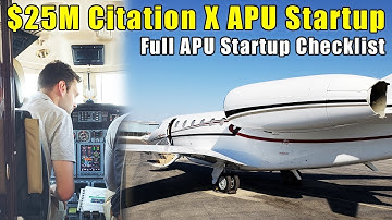 How to start the APU on the Fastest Private Jet in the World: Cessna Citation X