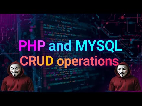 php and mysql CRUD Operations // create, read, update, and delete - YouTube