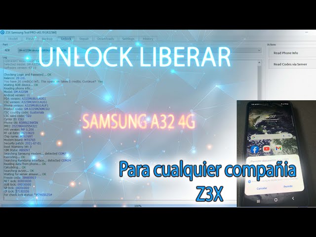 Liberar Unlock Samsung A32 4G con z3x en tres simples pasos - YouTube