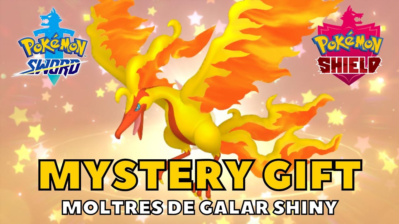 Resgate seu Shiny Moltres Gift  Pokémon Sword & Shield 