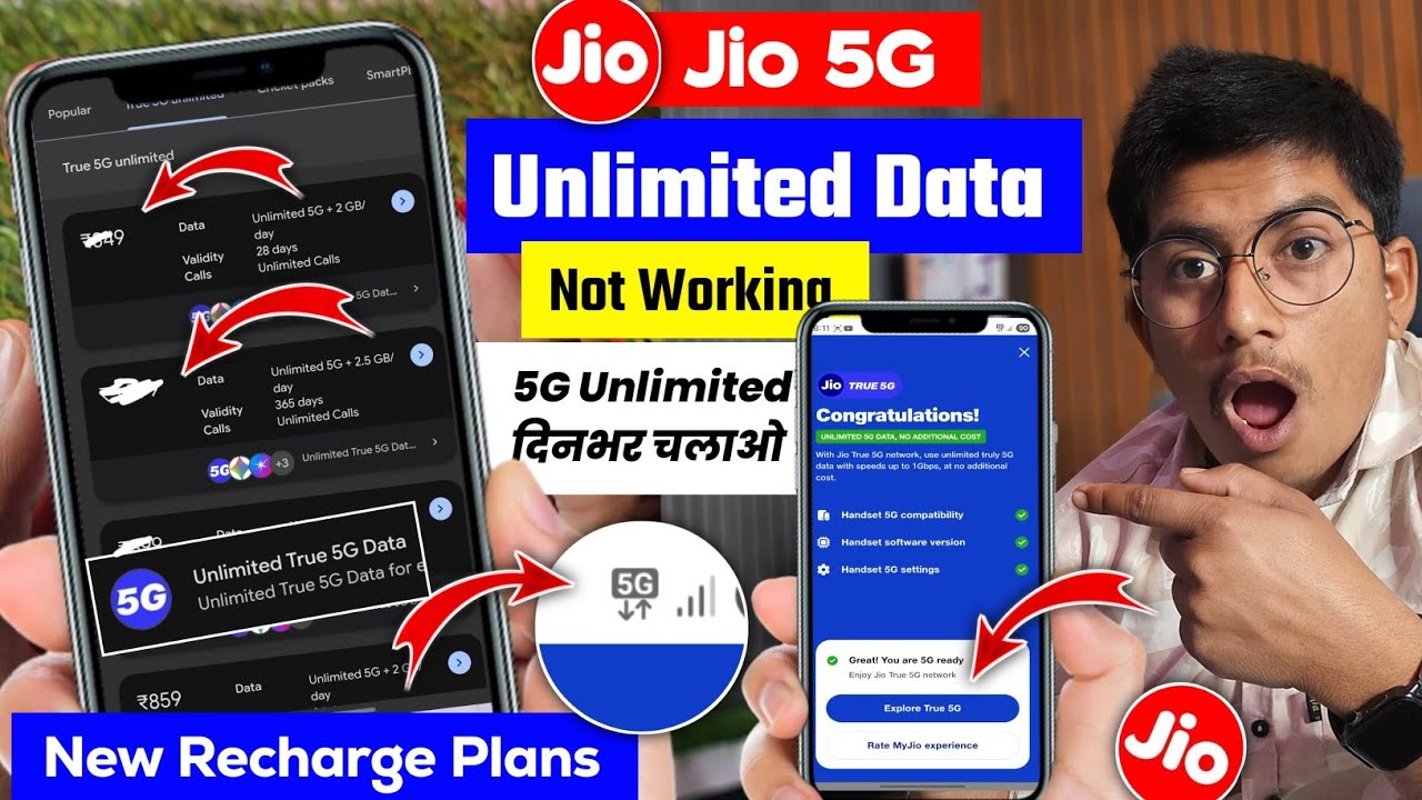 Jio 5G Unlimited Data Not Working 2026 | New 5G Unlimited Recharge Plans | 5G Kaise Activate Kare?