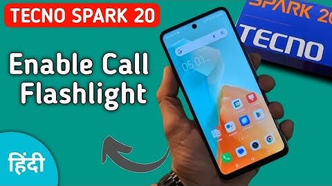 Tecno Spark 20 call flashlight kaise on kare, how to activate incoming call flashlight in tecno, ena