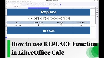How to use REPLACE Function in LibreOffice Calc