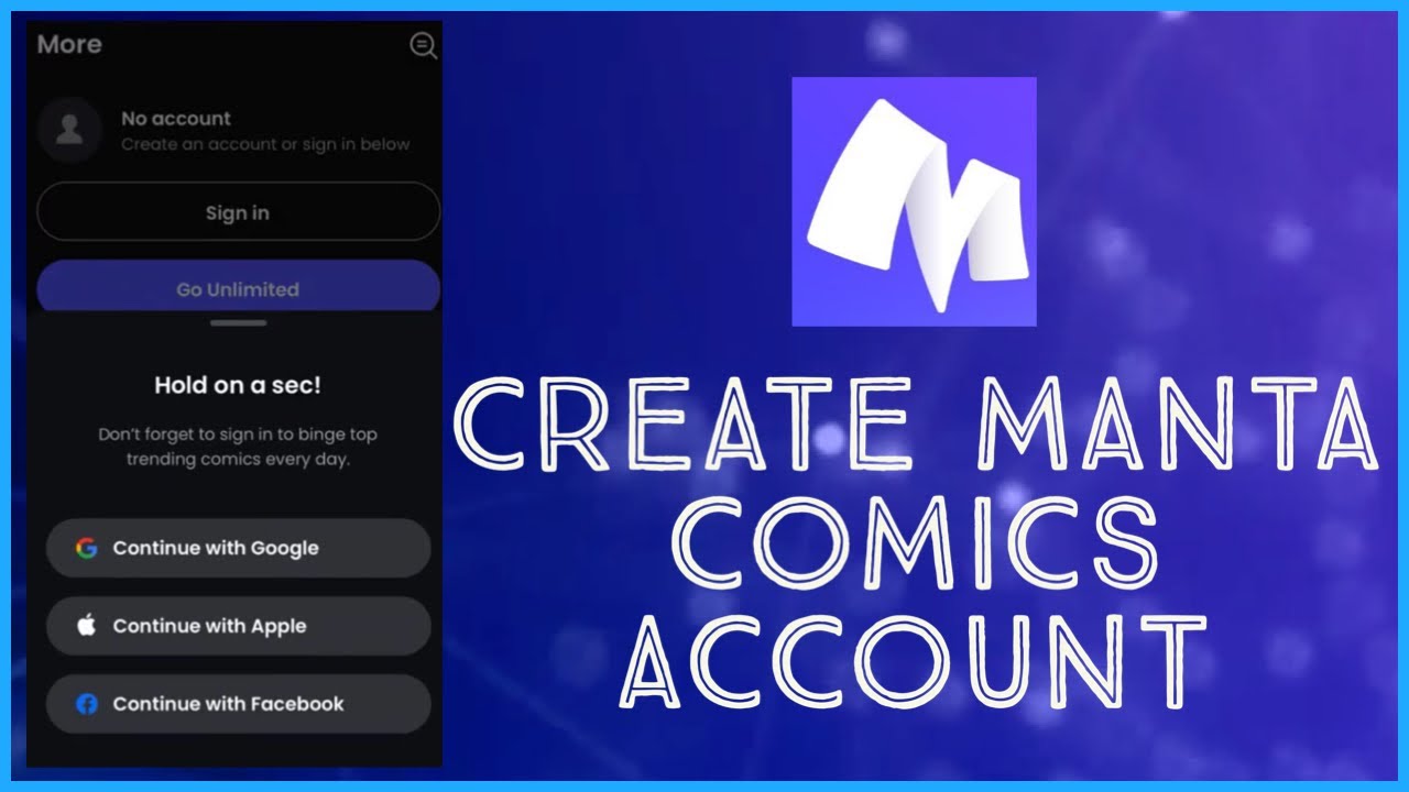 How To Create Manta Comics Account Register To Manta Comics App YouTube