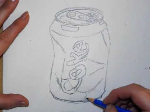 crushed can drawing