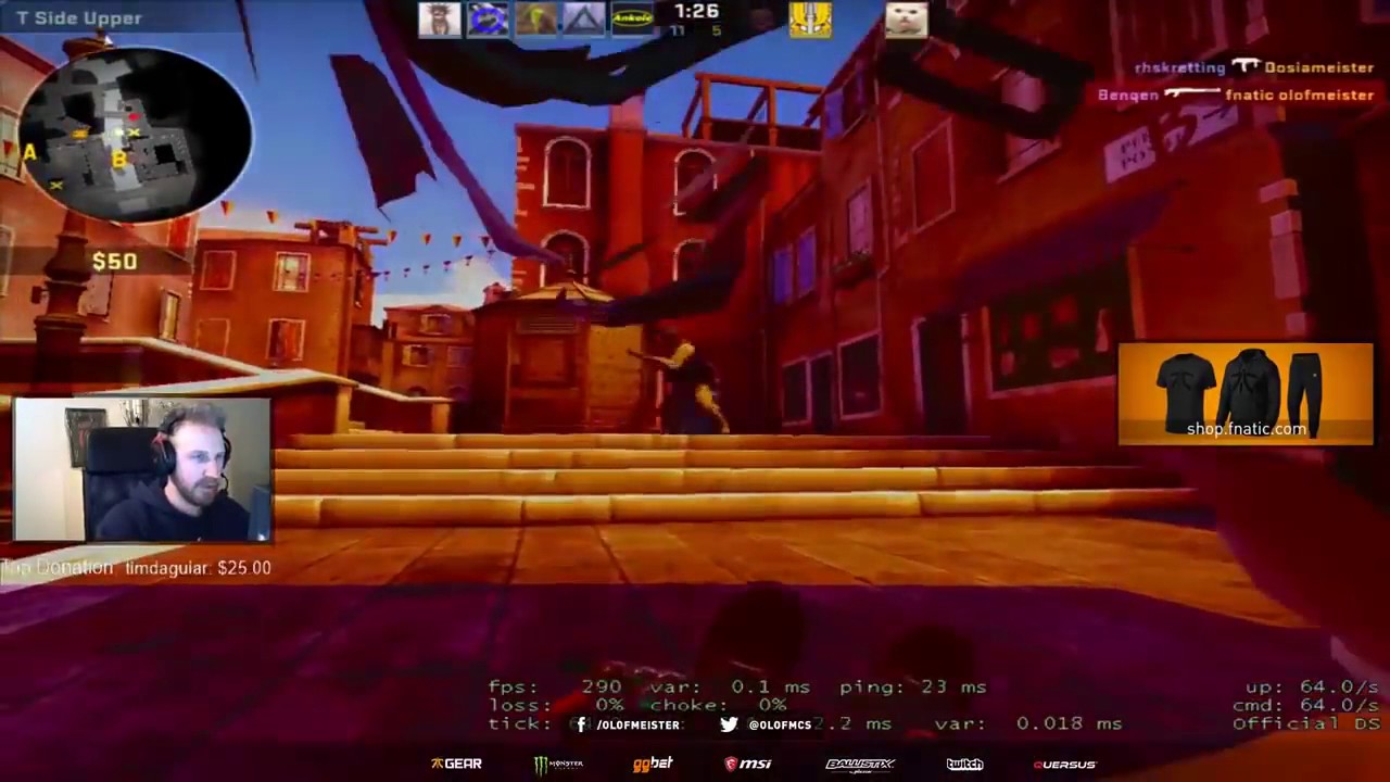 Olofmeister играет с Русскими на новой карте (de canals) MM