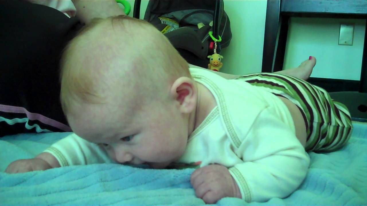 Andrew Robitaille Tummy time: Cooper lifts his head
