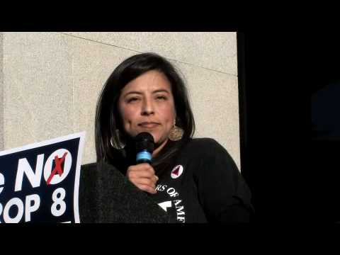 Christine Chavez Speaks at Marriage Equality Rally