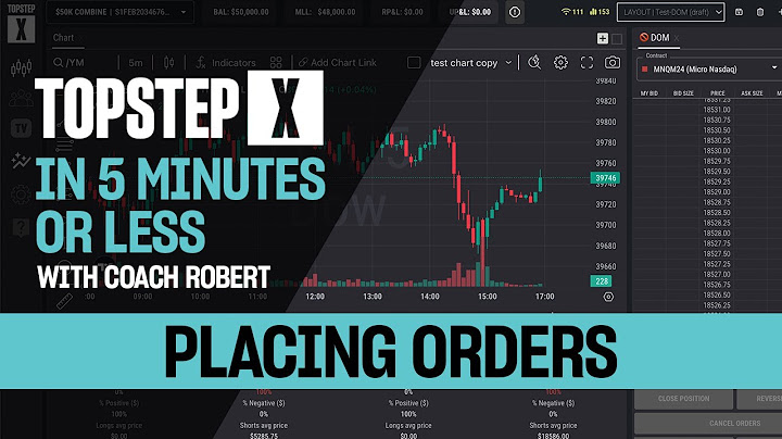 TopstepX - 5 Mins or Less | Placing Orders