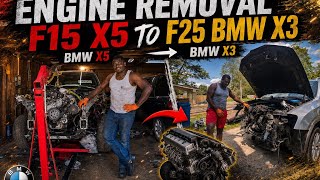 Part 1 of a N55 swap on a a F25 X3 BMW