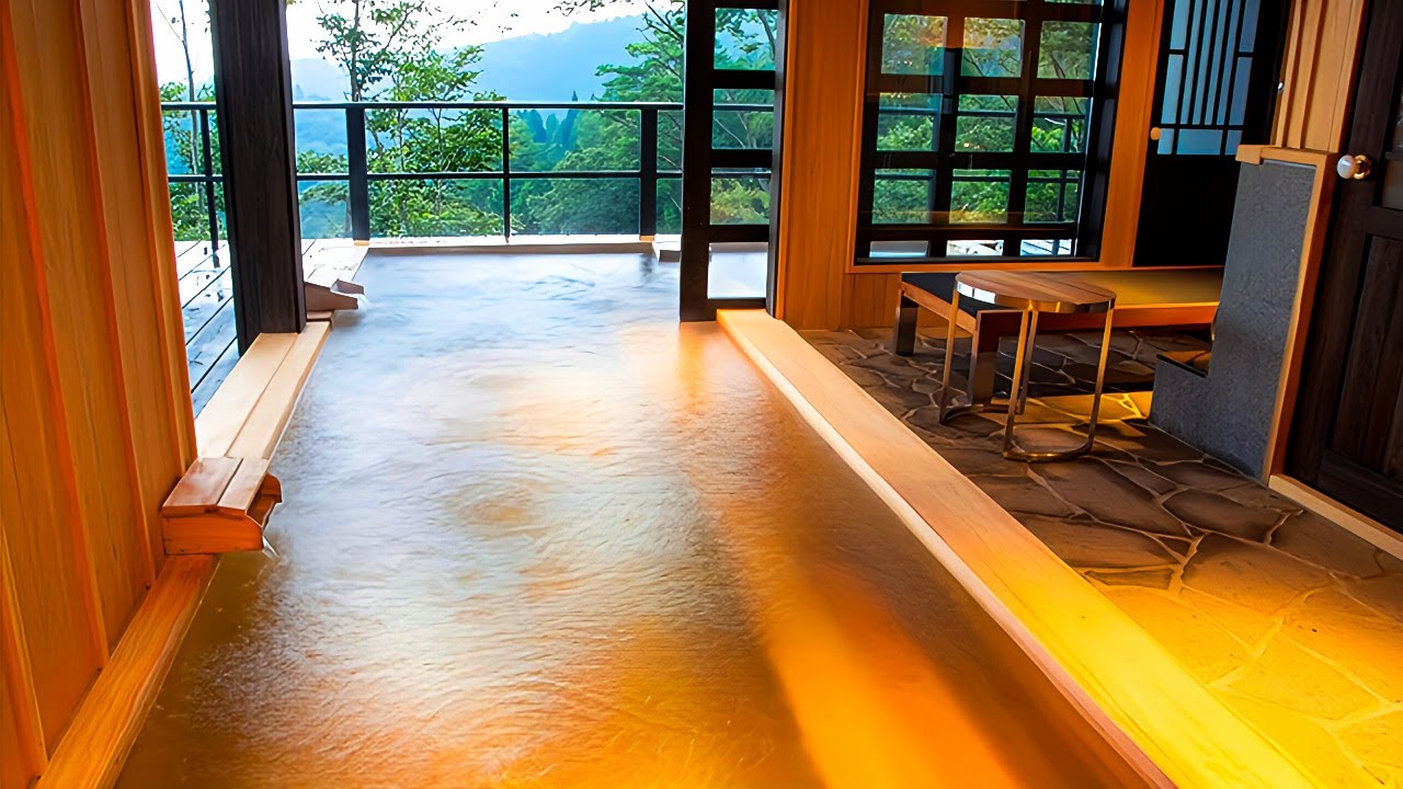 Геккодзю, роскошный японский рёкан с большой купальней на открытом воздухе с горячими источниками