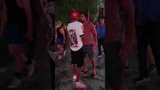 Crazy Street Fight Almost Breaks Out In La