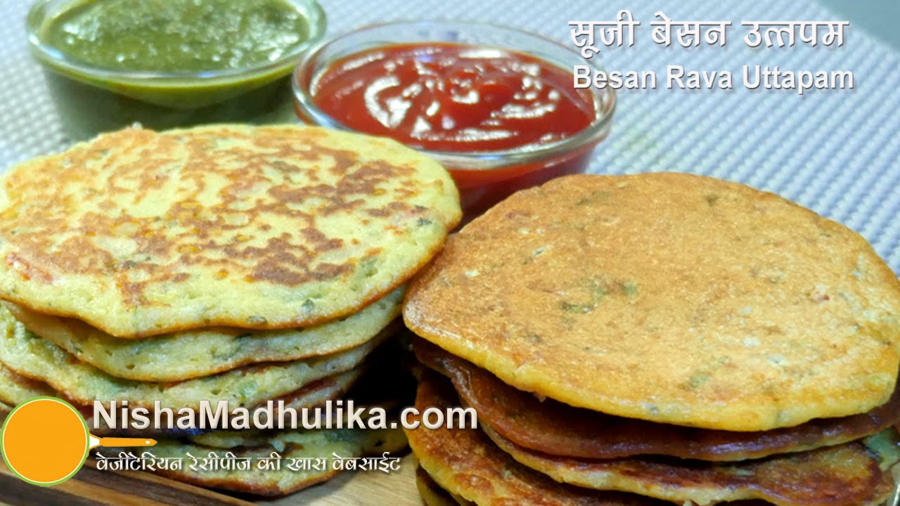 Instant Rava Uttapam with Besan | Instant Besan Sooji Uttapam । Quick and Easy Semolina Uttapam | Nisha Madhulika | TedhiKheer