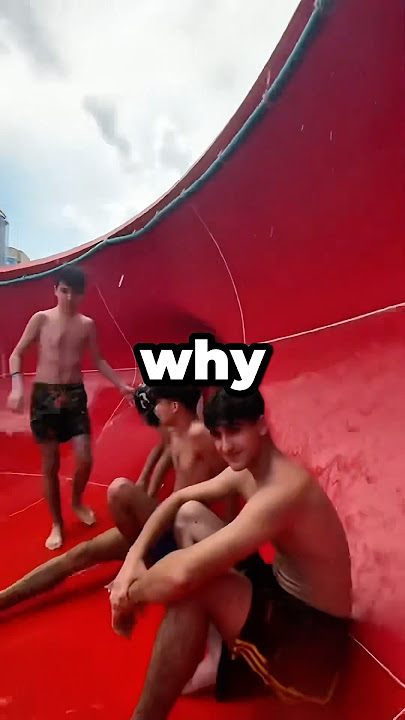 They Tried to Hide Inside the Water Slide…