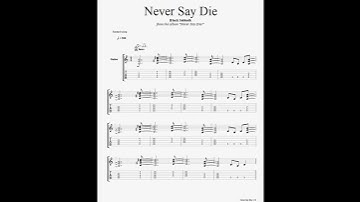 Thumbnail of Black Sabbath-Never Say Die Guitar Transcription