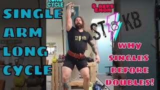 Single Arm Long Cycle - Demonstration of the Single Arm Kettlebell Clean and Jerk