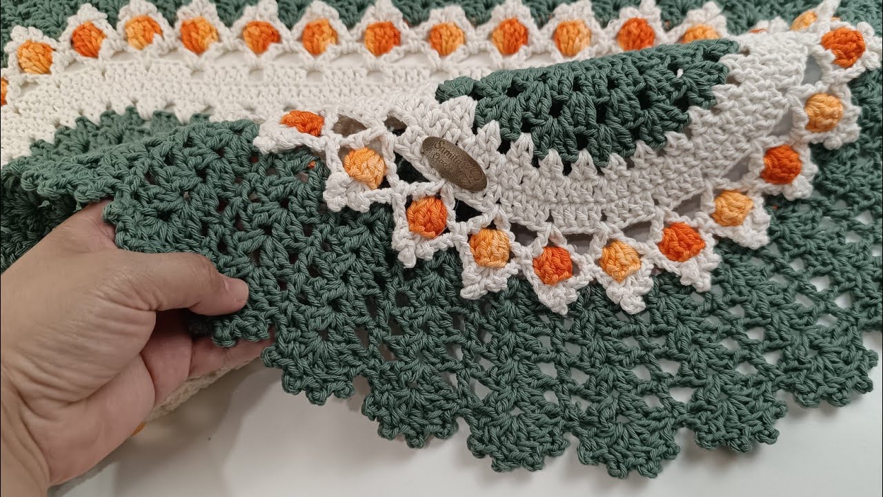 TAPETE FOLHAS DO CAMPO EM CROCHÊ FÁCIL E RÁPIDO #aprendacrochê @samilacrochê 