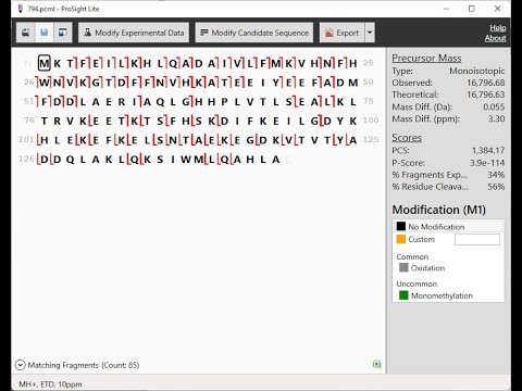 20220721 Visualizing Proteoform Spectrum Matches in ProSight Lite and ClipsMS