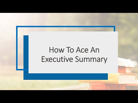 How To Write An Executive Summary | Executive Summary Templates Included | Executive Summary Example