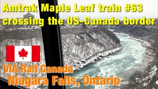 [ Canada Station ] Amtrak Maple Leaf crossing the US-Canada border