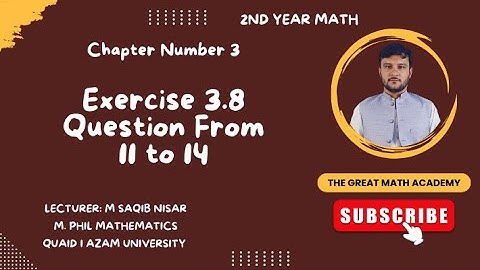 Exercise 3.8 Questions From 11 to 14 || 2nd Year Math Chapter 3 || Integration || Fsc2 Ics2