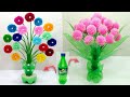 Guldasta craft ideasplastic bottle flower vaseguldasta banane ka tarika wool