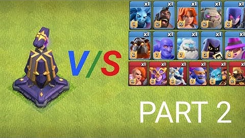 max level monolith vs all normal troops and all super Troops | class of clans part = 2