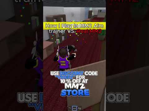 MM2 Aim Trainer VS. REAL MM2...  #mm2 #roblox