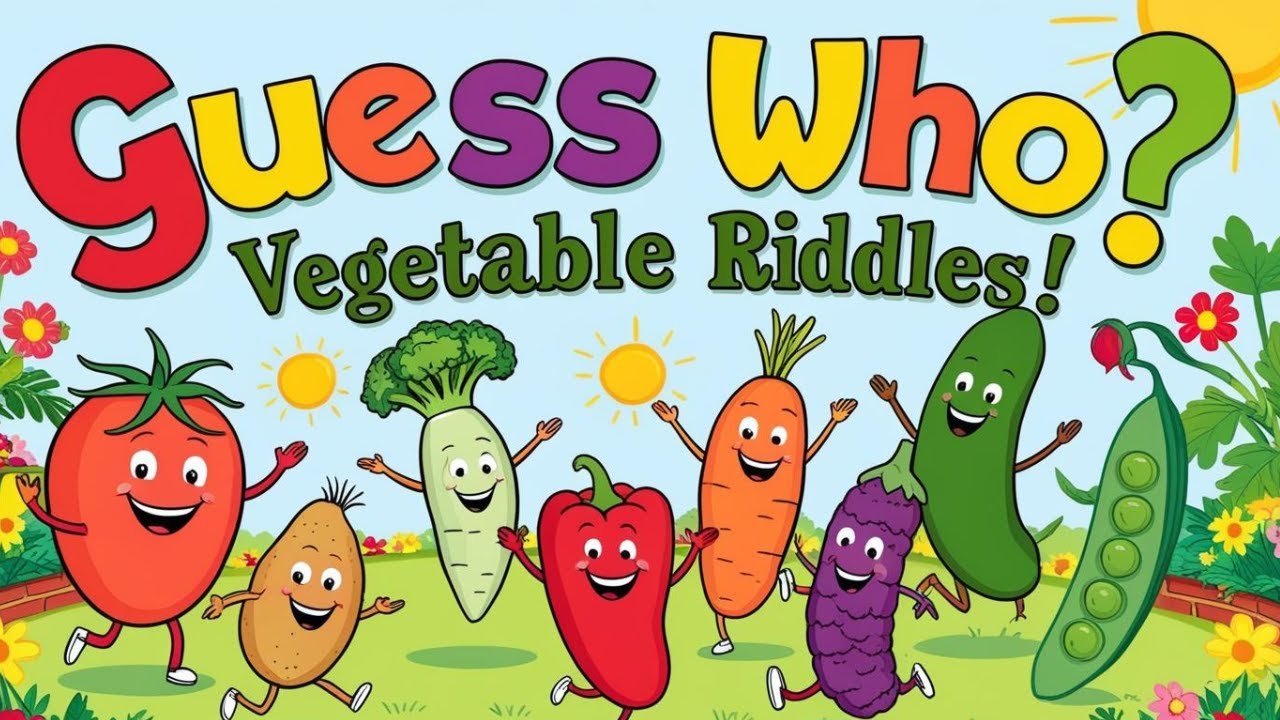 Guess Who? Vegetable Riddles! | Veggie Guessing Game | Kitty and Company