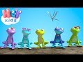 Pięć Małych Żabek 🐸 Piosenki Dla Dzieci | HeyKids