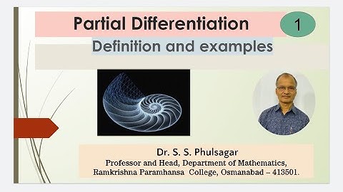 Partial Differentiation: Definition and examples. Lect. 1.