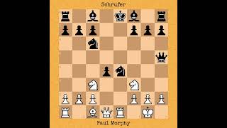 Paul Morphy's Brilliant Game | Morphy vs Schrufer (1859) #chess #chessgame #checkmate