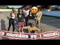 3 Rappers VS. 1 Model