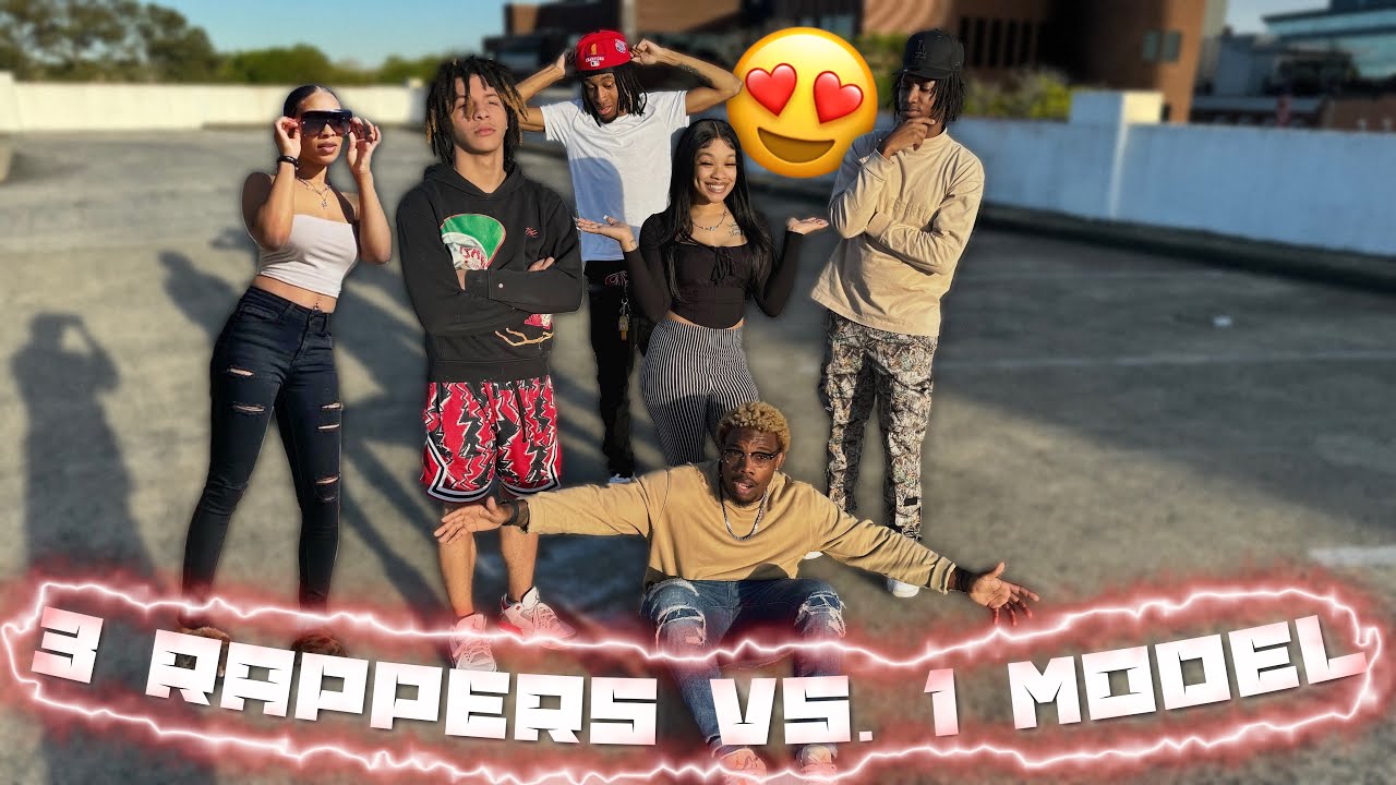 3 Rappers VS. 1 Model