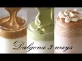 DALGONA 3 WAYS NO MACHINE ♥ Dalgona Coffee Matcha Chocolate